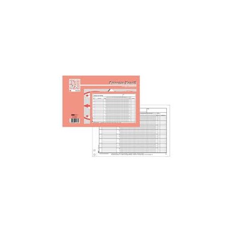 E5143 Blocco presenze mensili 100 fogli uso mano